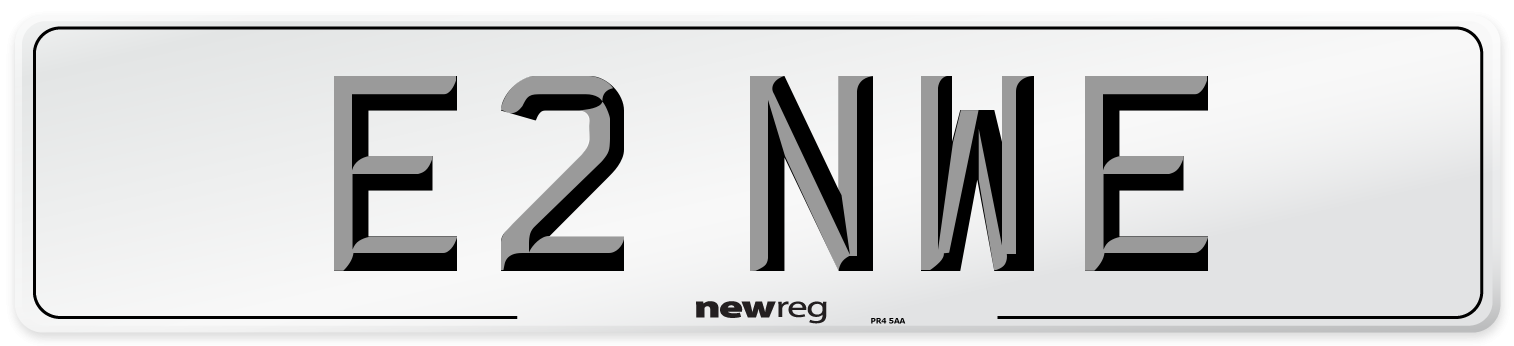 E2 NWE Number Plate from New Reg
